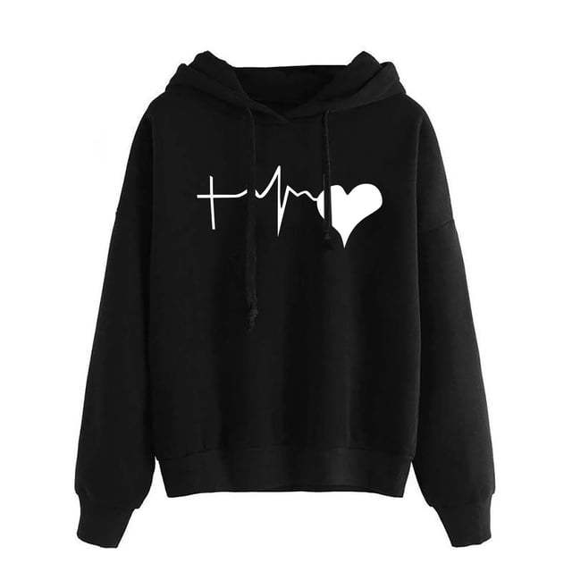 WZXFASHION Chandail à Manches Longues pour Femmes à Capuche Décontracté Imprimé Chandails à Capuche pour Femmes Chandails Molletonnés Rabais de 50 % Liquidation Chandail Léger à Enfiler