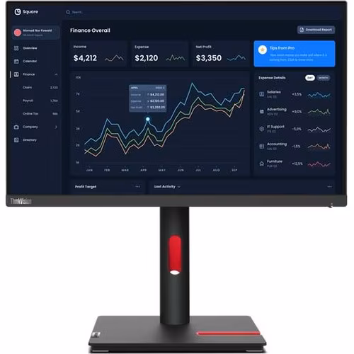 Lenovo ThinkVision T22i-30 22", 1920 x 1080, Raven Black, 63B0MAR6US