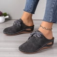 thumbnail image 3 of Sabots à Talon Compensé pour Femmes, Mules à Enfiler, Chaussures Confortables à Lacets, Bout Fermé, Sandales d'Été Sans Talon, 3 of 6