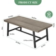thumbnail image 2 of 71 Inch Modern Farmhouse Rectangular Dining Table, Adjustable Feet, Seats 6 to 8, Ideal for Kitchen Dining Living Room, Black Wood Color Brown Grey, 2 of 9