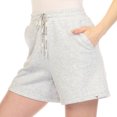 thumbnail image 4 of White Mark Short en Molleton Longline Extensible à Taille Haute pour Femmes, 4 of 5