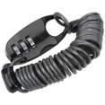 thumbnail image 1 of Bike Helmet Cable Lock, Anti Theft Password Lock 2.2x1.0in Steel Wire Lock Rope Easy To Carry Zinc Alloy  For Bicycle Black, 1 of 8