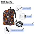 thumbnail image 3 of Vsdgher Halloween With Skull Print Canvas Backpack Travel Rucksack Unisex Knapsack 15.7/17.7Inch Laptop Backpack for Work,College-Small, 3 of 5