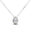 thumbnail image 1 of 925 Sterling Silver 0.04 Ct Canadian Diamond Pear Shape Pendant & Chain, 1 of 3