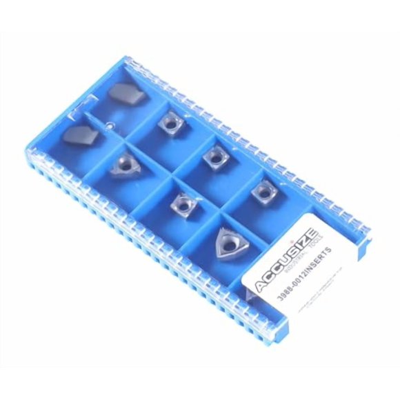 Accusize 2 Pcs de Chaque Type d'Inserts en Carbure pour 3988-0012, Non Revêtus, 10 Pcs, 3988-0012INSERTS