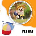thumbnail image 4 of Chapeau d'Hélice pour Animaux de Compagnie Coloré Mignon Résistant au Soleil Respirante Remplacement Réglable Été Réglable Extérieur Décoratif Casquette de Baseball Fournitures Rouge S, 4 of 9