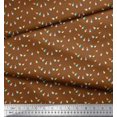 thumbnail image 3 of Soimoi Brown Rayon Fabric Dot & Bulb Home Decor Printed Fabric 1 Yard 56 Inch Wide, 3 of 3