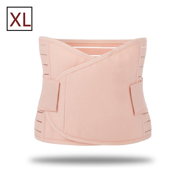 Postpartum Belly Support Recovery Belly/Waist/Pelvis Belt in skin tone, size XL. Made of polyester with adjustable Velcro fasteners for a comfortable fit. Designed for postpartum recovery, waist protection, body contouring, and abdominal exercises. Not suitable for use during pregnancy or while sleeping. Recommended to wear over an undershirt.