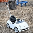 thumbnail image 4 of Best Ride-on Cars 2-in-1 Fiat 500 Baby Toddler Toy Push Car Stroller, White, 4 of 11