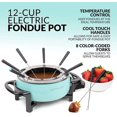 thumbnail image 4 of Nostalgia 12-Cup Electric Fondue Pot, Teal, 4 of 6