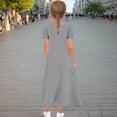 thumbnail image 4 of Tranfacy Robe d'Été pour Filles, Robe Maxi pour Jeunes Filles, Robe à Manches Courtes pour Fille, Robe de Princesse à la Mode et Mignonne, Robe Respirante Douce et Confortable, 4 of 4