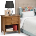 thumbnail image 2 of Table de Chevet Transitionnelle Warm Shaker en Bois 24 Pouces en Brun Doré Clair, 2 of 10