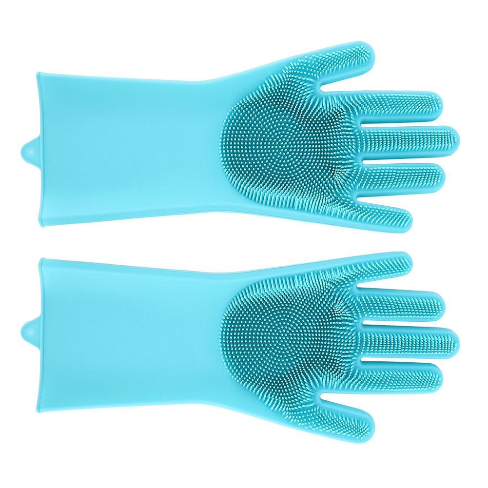 2Pcs Pet Cat Dog Bathing Massage Shower Gloves Multi-functional Cleaning Brush