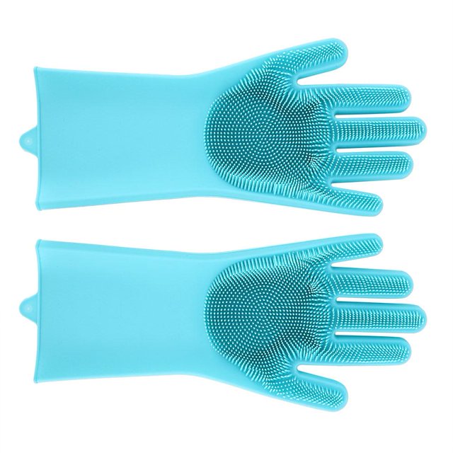 2 Pcs Gants de Douche de Massage pour Animaux de Compagnie Chat Chien Brosse de Nettoyage Multifonctionnelle