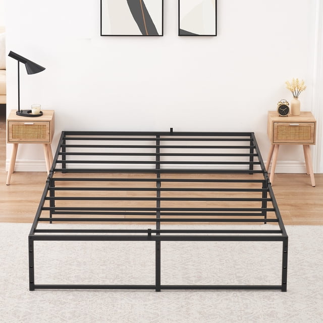 Queen Metal Bed Frame Platform – 14-Inch Height with Durable Steel Slats, No Box Spring Needed, Easy to Assemble, Quiet and Sturdy