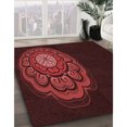 thumbnail image 3 of Ahgly Company Tapis d'Intérieur Rectangulaire Transitionnel Rouge Brique Feu Lavable à la Machine, 2 Pieds x 5 Pieds, 3 of 7