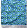 thumbnail image 1 of Soimoi Polyester Crepe Fabric Abstract & Circle Geometric Fabric Prints by Yard 42 Inch Wide, 1 of 5