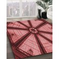 thumbnail image 3 of Ahgly Company Tapis d'Intérieur Rectangulaire Transitionnel Lavable à la Machine, Rouge Canneberge, 5 Pieds x 7 Pieds, 3 of 7