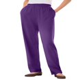 thumbnail image 1 of CHOK Plus Size 7-Day Knit Straight Leg Pant Stretch Elastic Waist Petite & Tall - 3X  Navy, 1 of 6