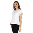 thumbnail image 4 of Inkmeso Solid Short Sleeve Basic T-Shirt For Womens Patch Pocket Casual Summer Basic Top, 4 of 7