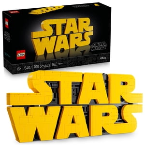 LEGO Star Wars Logo Brick-Built Star Wars - Bâtir des blocs pour les adultes 18+ - Recueillir DIY Kit modèle - Cadeau unique pour les hommes et les femmes - Idée de décoration pour les fans du film Series - 75407