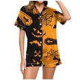 thumbnail image 1 of Kcodviy Ensemble de Pyjama Décontracté d'Halloween Imprimé pour Femmes Ensemble de Pyjama et Short Hauts en Flanelle pour Femmes Tenues de Préparation pour Fête Nuptiale Tenues de Pyjama pour Femmes Pyjamas Femmes, 1 of 6