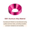thumbnail image 4 of Unique Bargains Lot de 30 Rondelles à Encastrer M5 en Alliage d'Aluminium Anodisé pour Finition, Rose, 4 of 4