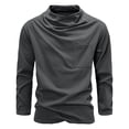 thumbnail image 2 of GigrtiJin Chandail à Col Roulé pour Homme Ajusté Col Montant Chandails Thermiques Décontractés sous-Vêtement à Manches Longues Haut de Base Uni, 2 of 8