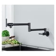 thumbnail image 1 of Brass Kitchen Faucet Brushed Gold Sing Cold Kitchen Sink Water Tap Single Handle Mixer Tap 360 Rotation Wall Mounted ,Easy to Install, 1 of 7
