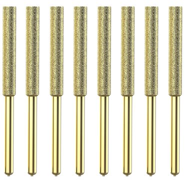 Roues d'Affûtage de Tronçonneuses Génériques à Revêtement Titane, 8 Pcs, Diamètre 4 mm, Grande Durabilité pour Affûteurs Électriques, Fini Or, Diverses Tailles Incluses.
