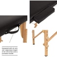 thumbnail image 3 of FDW Table de Massage Lit de Massage 84 Pouces de Long Portable 2 Pliages avec Hauteur Réglable pour le Visage, Noir, 3 of 5