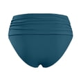 thumbnail image 5 of FYEGRE Women's High Waisted Bikini Bottom Tummy Control Ruched Bathing Suit Swim Bottom Navy M, 5 of 5