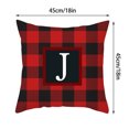 thumbnail image 3 of Yhmxh Pillow Covers Throw Pillow Covers Pillow Protector Twenty Six Letters Christmas Pillowcase Peach Skin Print Cushion Cover Plaid Cushion Pillowcase Peach Skin Pillowcase, 3 of 3