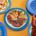 thumbnail image 3 of LNGOOR 5 Pcs Plastic Paper Plate Holders 10 Inch Reusable Paper Plate Holders Round Plate Holder Paper Plate Dispenser with Snap in Grooves for 9 Inch Paper Plates Party, 3 of 7