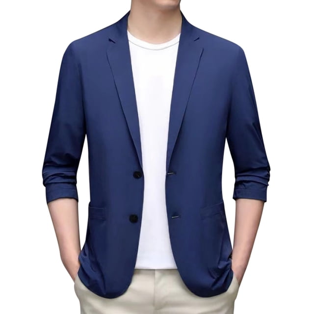 Kcodviy Spring Summer Men's Lightweight Prom Jackets for Men Summer Suit Jacket Casual Man Suit for Wedding Stretch Slim Fit Button Suite for Men Sport Coats