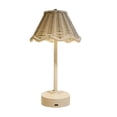 thumbnail image 2 of weibbin Lampe de Table Vintage en Rotin à DEL - Lampe de Chevet Tactile Rechargeable à Intensité Réglable 12,4 X 6,4 Po, Blanc, 2 of 8