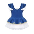 thumbnail image 4 of iiniim Enfants Filles Manches à Volants Robe Tutu de Ballet Justaucorps Halloween Noël Costumes de Danse Robe Bleu Royal 16, 4 of 8