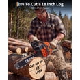thumbnail image 4 of EDTara 52cc/58cc Gas Chainsaw with 20" Bar, 2-Stroke Engine, 2.2kW Power, Quick Start, Chain Brake, and Anti-Vibration Design for Wood and Tree Cutting, 4 of 9
