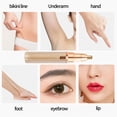 thumbnail image 4 of Rechargeable Body Shaver for Women | Pubic Hair & Leg Trimmer | Ceramic Blades | 3 Replacement Heads | Stainless Steel Precision Face Razor | Waterproof IP7X | 1 Pack | Gold | 16x3cm, 4 of 8