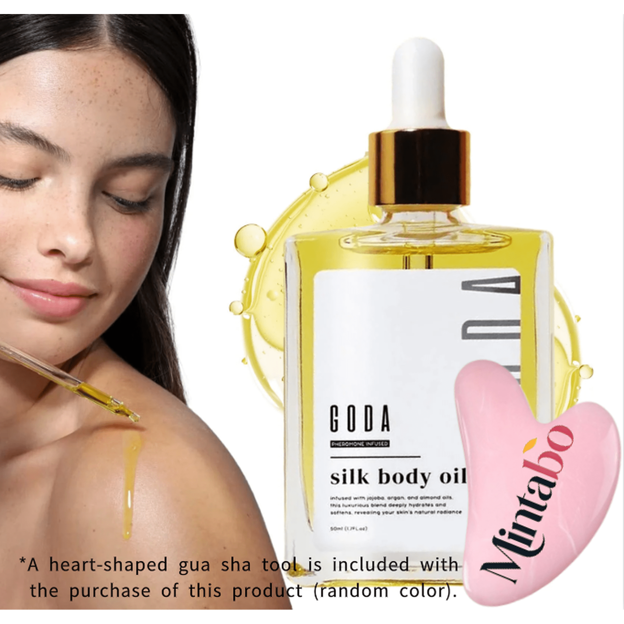 GODA for her ＋　GODA silk body oil セット Goda Silk Body Oil,Silk Body Oil,Bath & Shower Oi-l for Smooth and
