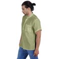 thumbnail image 4 of Atasi Short Kurta Mandarin Collar Tee Solid Short Sleeve Henley Shirt With Pocket, 4 of 7