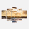 thumbnail image 2 of Sunrise and Roaring Blue Sea Waves - Beach Photo Canvas Print, 2 of 3