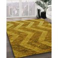 thumbnail image 3 of Ahgly Company Tapis d'Intérieur Lavables à la Machine, Carrés, Transitionnels, Jaunes, Tapis de Zone, 4 Pieds Carré, 3 of 7