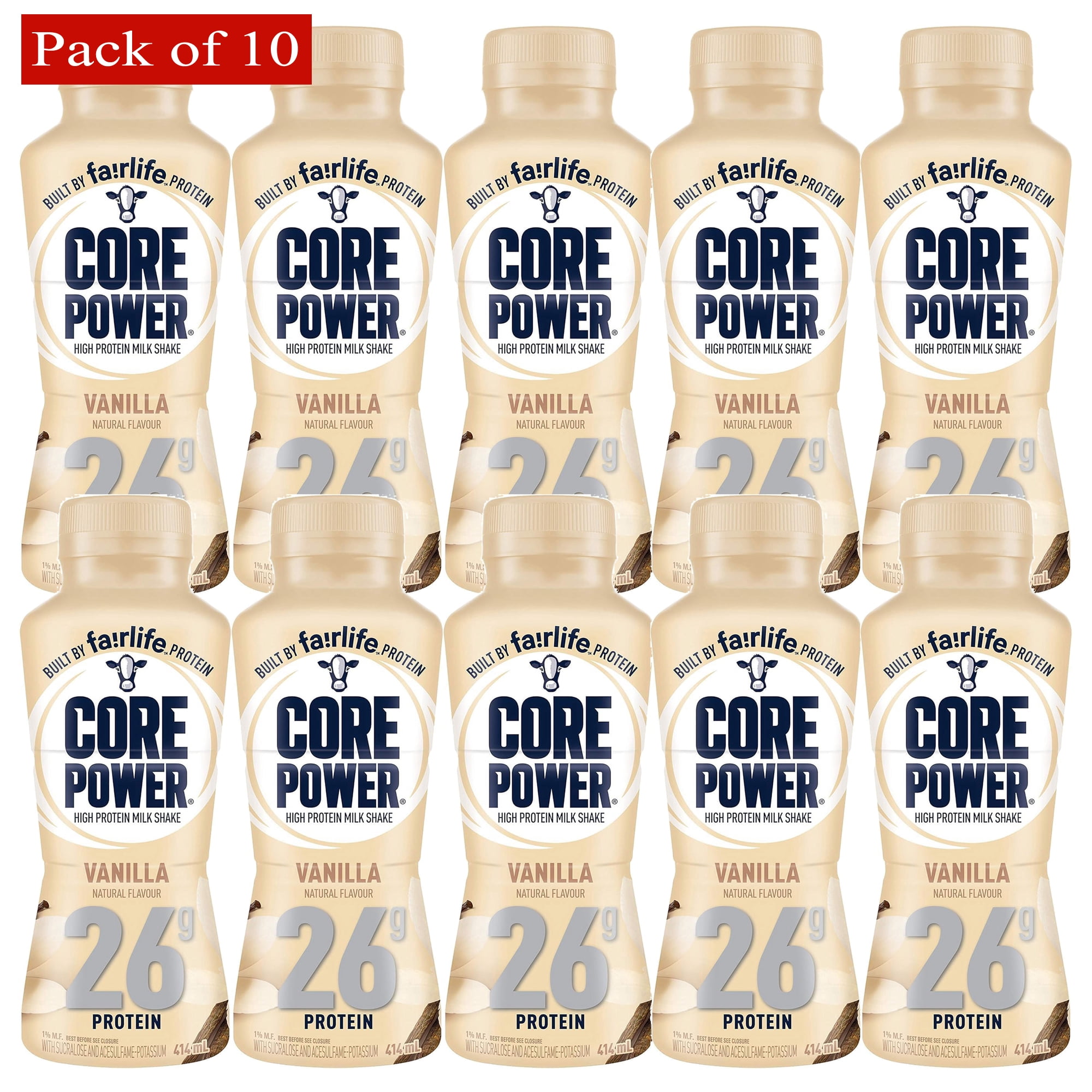 Core Power High Protein (26g) Shake, Vanilla, 14 Fl Oz (Pack of 10 Bottles)