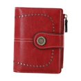 thumbnail image 3 of Esquirla Small Wallet Multifunctional Foldable Short Wallet for Street Shopping Women dark red, 3 of 8