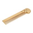 thumbnail image 3 of Stainless Steel Beard Comb Skull Shaped Handle Styling Tool Home Salon Men Mustache Hair Comb, 3 of 7