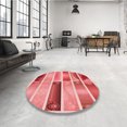 thumbnail image 4 of Ahgly Company Tapis Rond Lavable en Machine Intérieur Transitionnel Rose Pastel, 8 Pieds Rond, 4 of 7