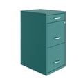 thumbnail image 1 of 18" Deep 3 Drawer Metal Organizer File Cabinet with Pencil Drawer, Teal, 1 of 4