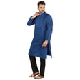 thumbnail image 3 of Atasi Ensemble Kurta-Pyjama Indien Uni pour Hommes Col Mandarin Kurta Décontracté Longue Tenue, 3 of 7