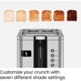 thumbnail image 3 of TEMOGU-2-Slice Digital Toaster, Pop-Up, Stainless Steel, Extra-Wide Slots For Bagels, Defrost, Reheat, Cancel Functions, Removable Crumb Tray, Stainless Steel - Digital, 3 of 4